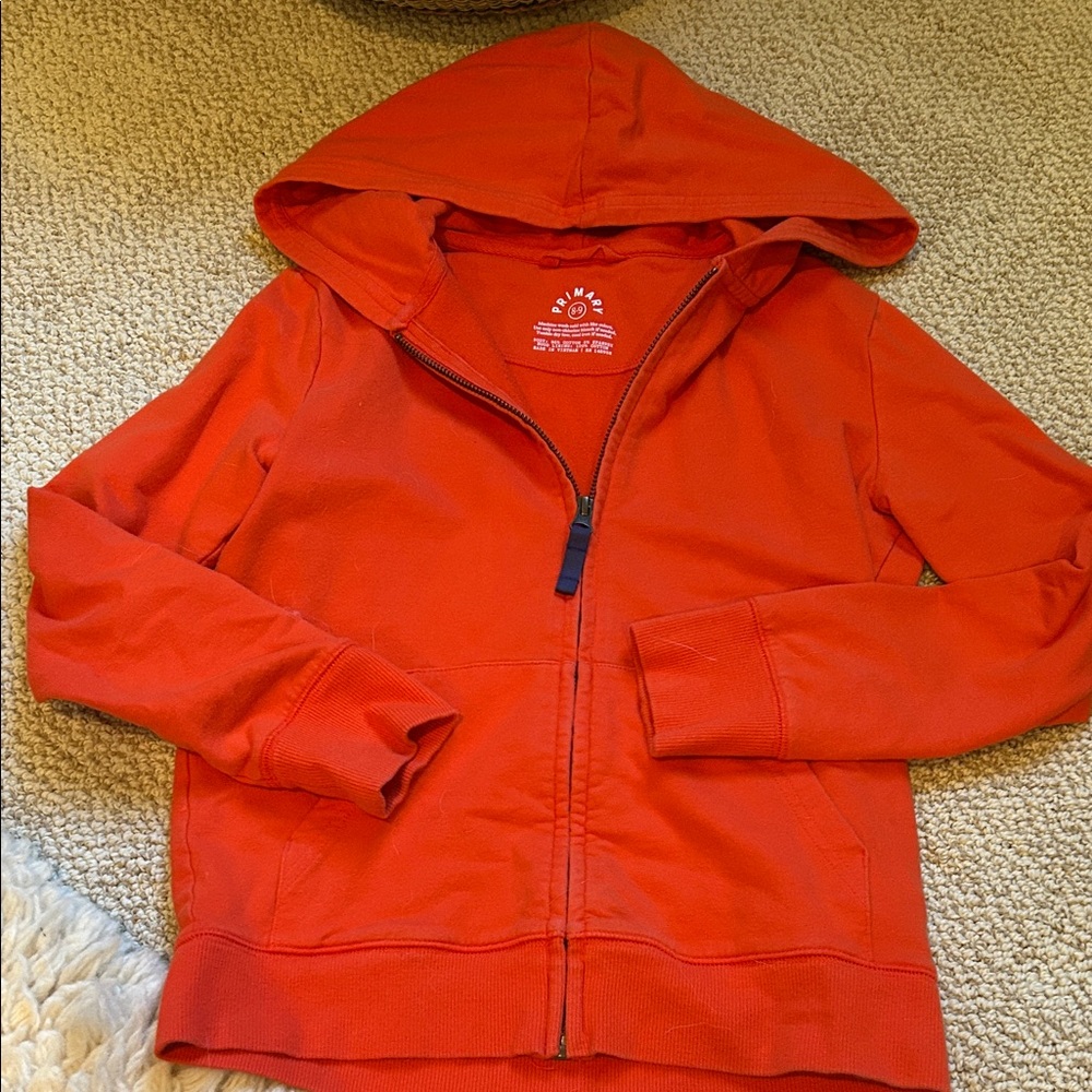 Primary Bright Orange Kids Hoodie
